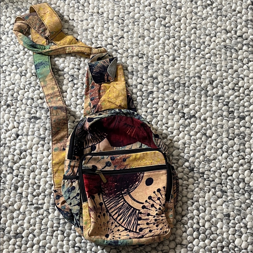 Multicolor Abstract Print Women's Bag